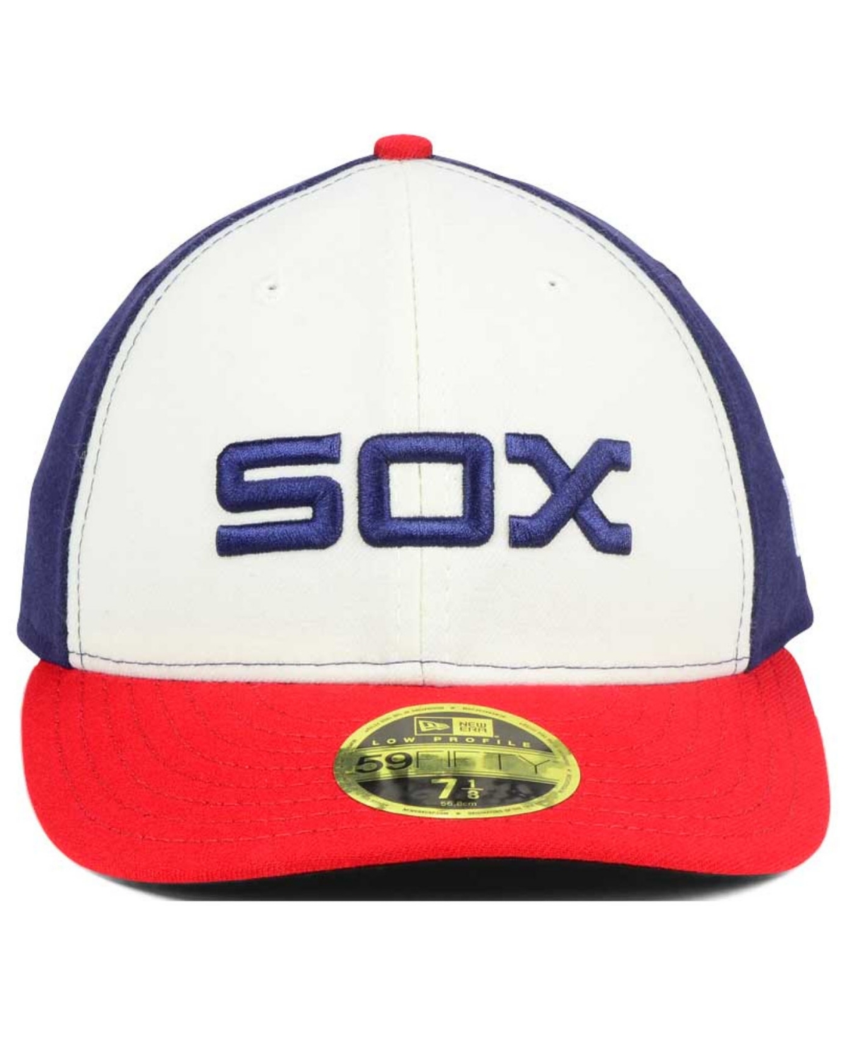New Era Chicago White Sox Low Profile Ac Performance 59fifty Cap In Black,white,red