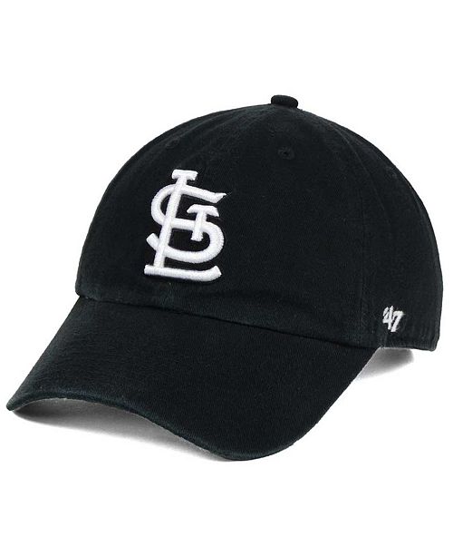 47 Brand St Louis Cardinals Black White Clean Up Cap Reviews Sports Fan Shop By Lids Men Macy S