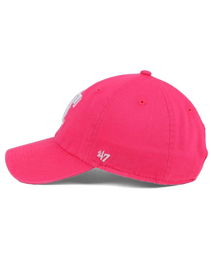 '47 Brand Women's Texas Rangers Pink/White Clean Up Cap - Macy's