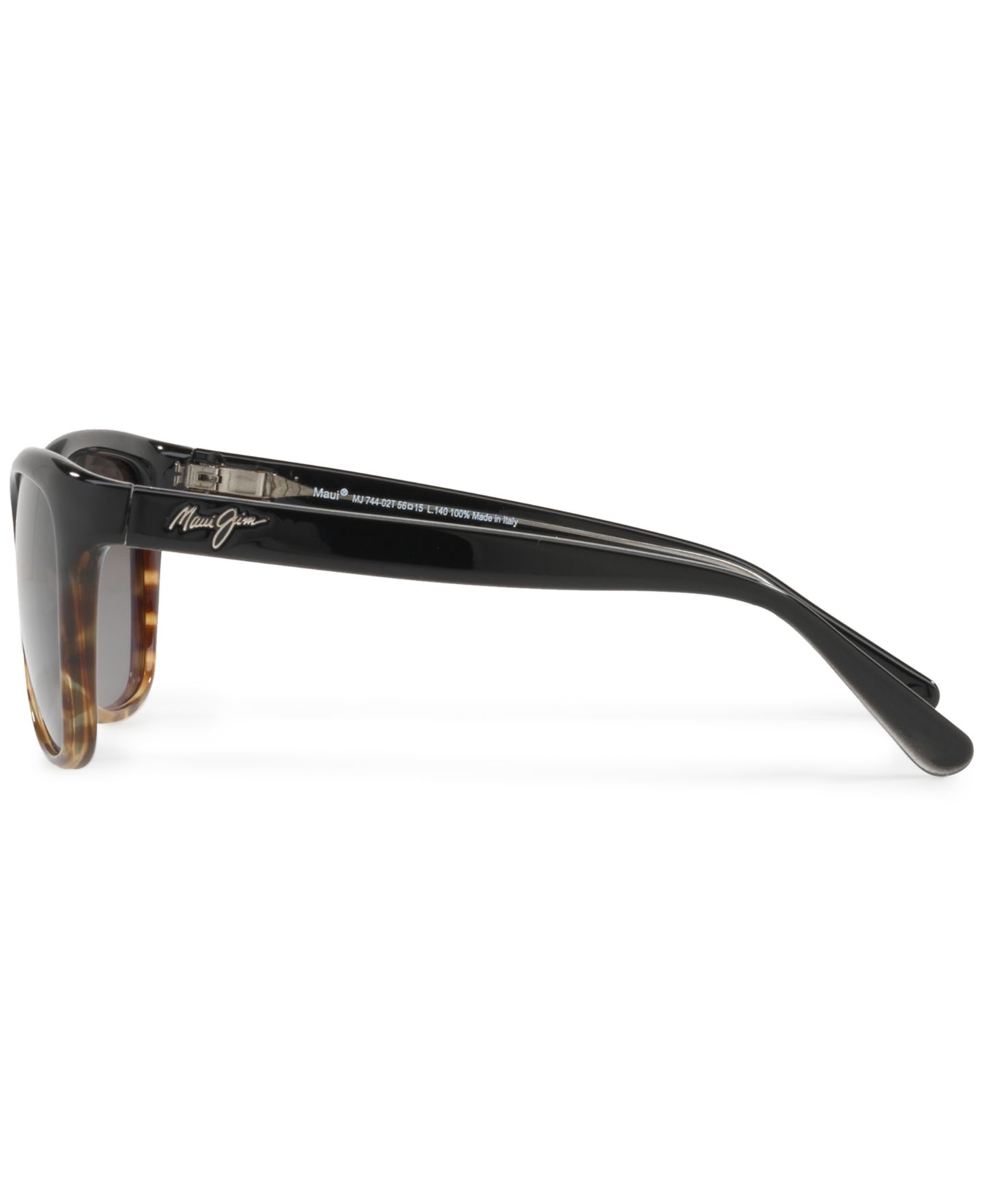 Женские солнцезащитные очки Maui Jim Starfish Polarized Sunglasses, 744, цвет: Чёрный черепаховый / Серый градиентный — фото 6