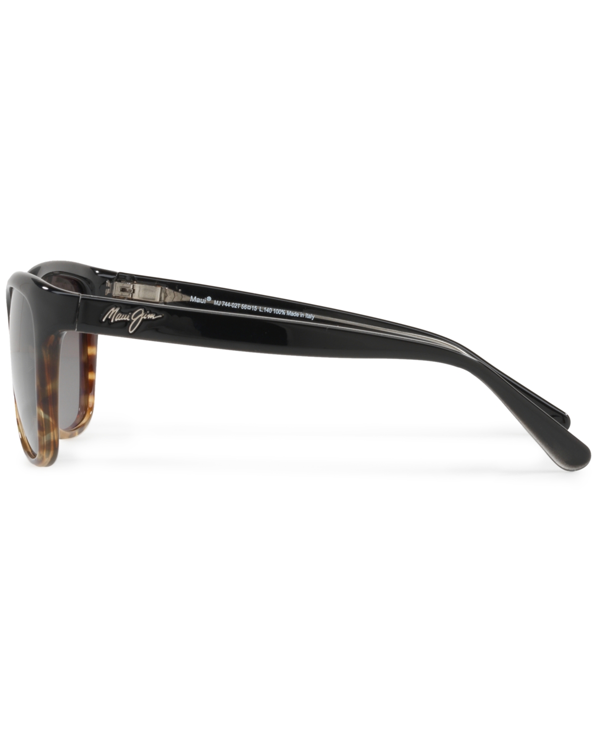 Maui Jim Starfish Mj Rs744-22b Cat Eye Polarized Sunglasses In Black Tortoise,grey Gradient Polarized