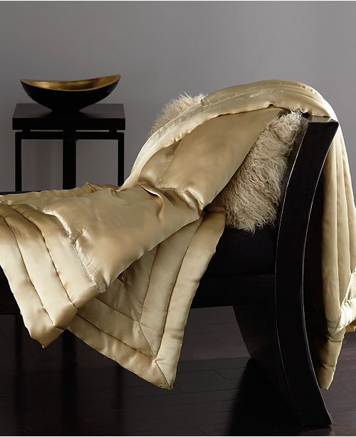 Donna Karan Silk Quilted Throw & Reviews Quilts & Bedspreads Bed