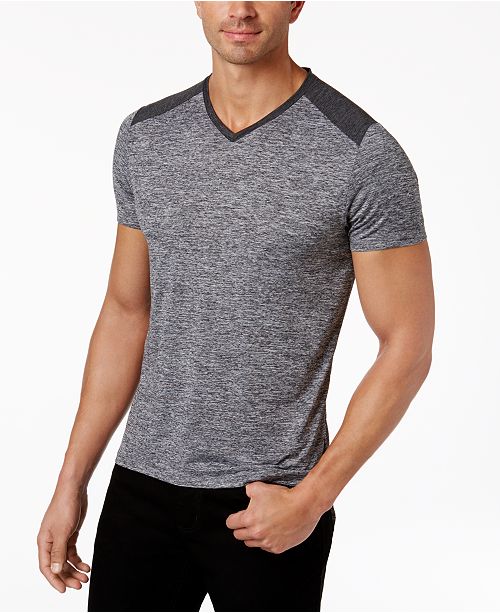 Alfani Men's Pieced V-Neck Performance T-Shirt, Created for Macy's - T ...