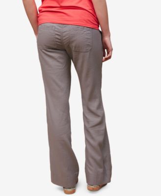Motherhood Maternity Linen-Blend Wide-Leg Pants