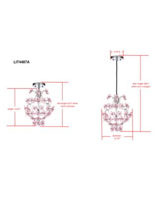 Raz Floral Chrome Pendant