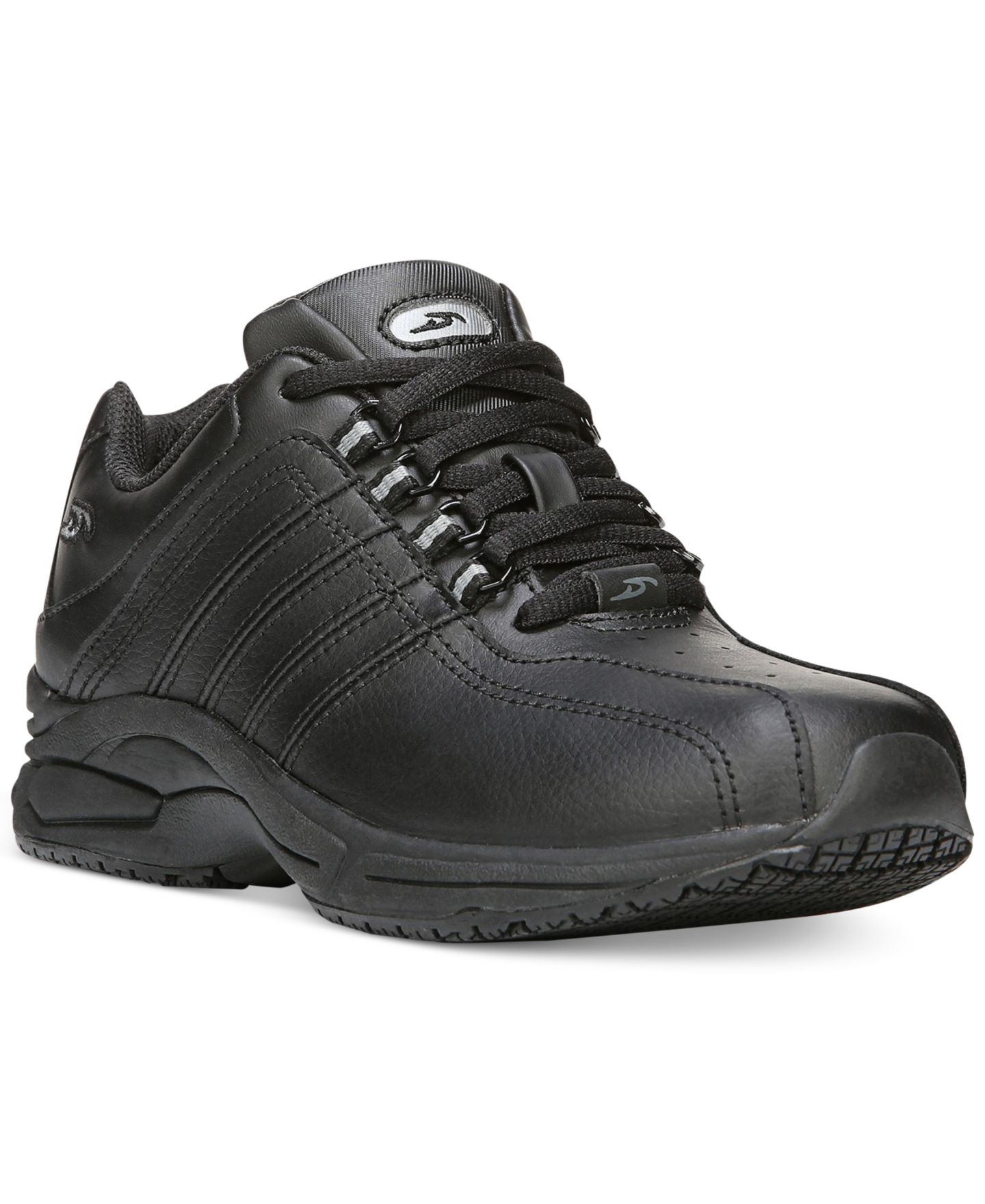 Женские кроссовки Dr. Scholl's Kimberly II Slip-Resistant Work Sneakers, цвет: Чёрный кожаный — фото 1