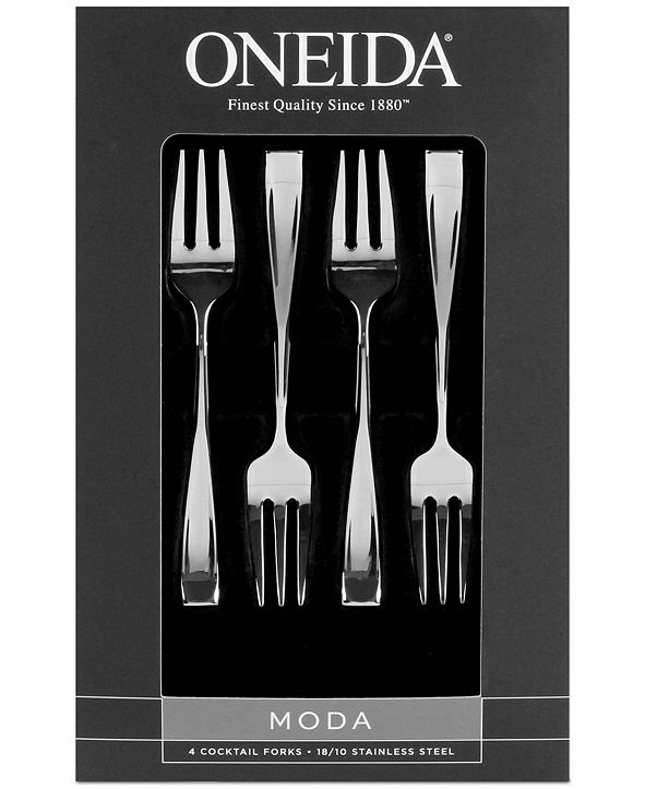Oneida Moda 4Pc. Cocktail Fork Set & Reviews Flatware Dining Macy's