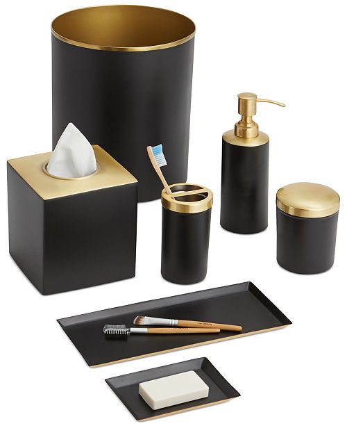 Paradigm Tuxedo Black Bath Accessories Collection Paradigm Tuxedo Black Bath Accessories Collection