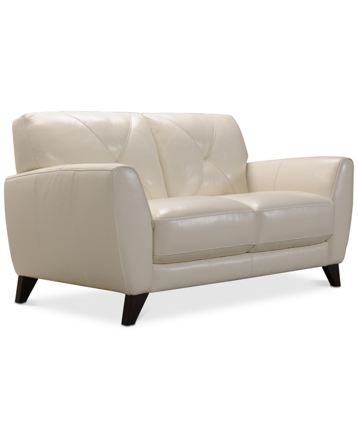 Myia Tufted Back Leather Sofa and Loveseat Set, Created for Macy's