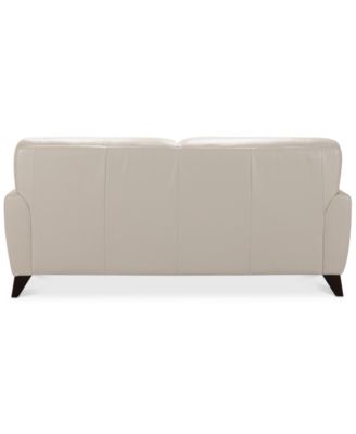 Myia 82" Tufted Back Leather Sofa