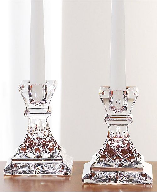 Waterford Gifts Lismore Candle Holders 4 Set Of 2 Reviews Candle Holders Home Decor Macy S