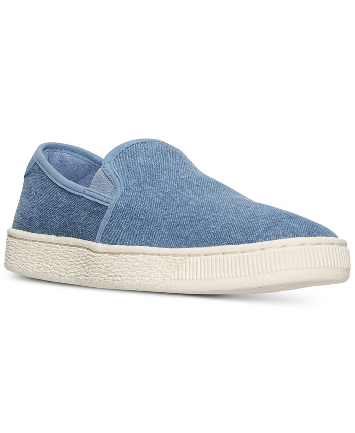 Puma Men's Basket Classic Slip-On Denim Casual Sneakers from Finish ...