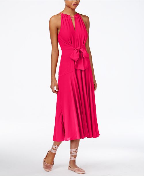 RACHEL Rachel Roy Claudette Tie-Front Midi Dress, Created for Macy's ...