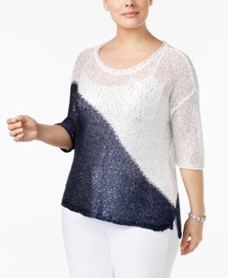 sequin knit sweater