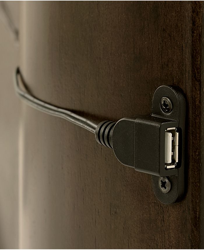 Furniture Closeout! Fairbanks Queen Bed with USB Outlets, Created for Macy's Macy's