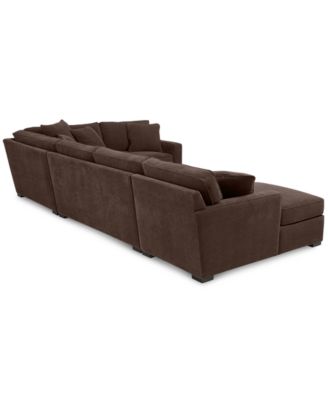 Radley 4-Pc. Fabric Chaise Sectional Sofa with Wedge Piece, Created for Macy's