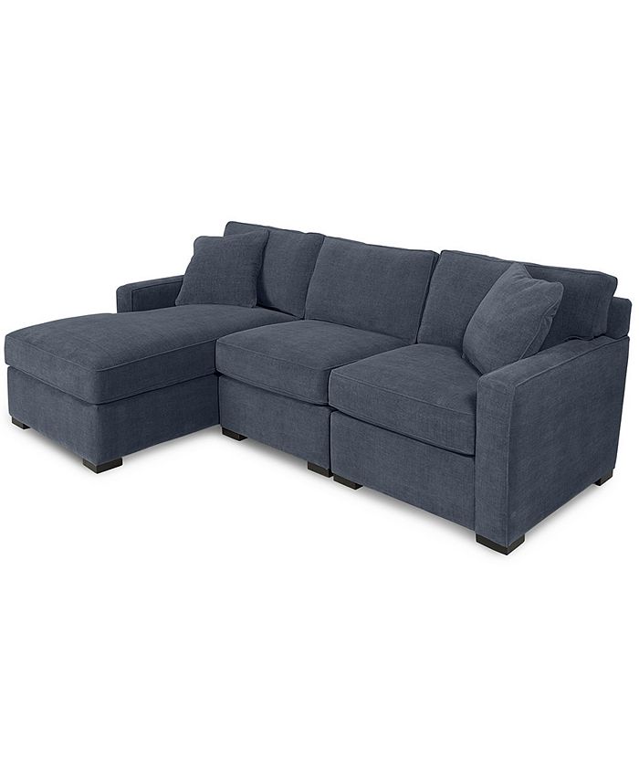 Furniture Radley 3 Piece Fabric Chaise Sectional Sofa Custom