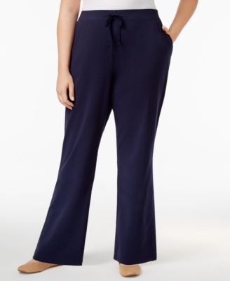 Karen Scott - Plus Size High-Rise Knit Pants