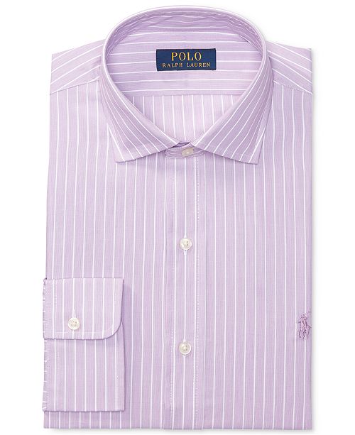 Polo Ralph Lauren Men's Classic/Regular Fit Pinpoint Lilac Stripe ...