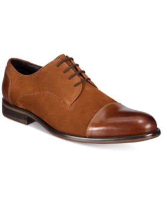 Alfani - Men's Suede Cap-Toe Oxfords