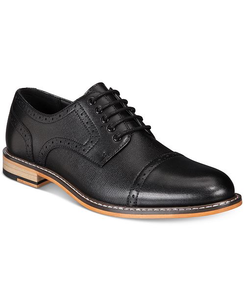 Bar Iii Men S Parker Leather Cap Toe Brogues Created For Macy S