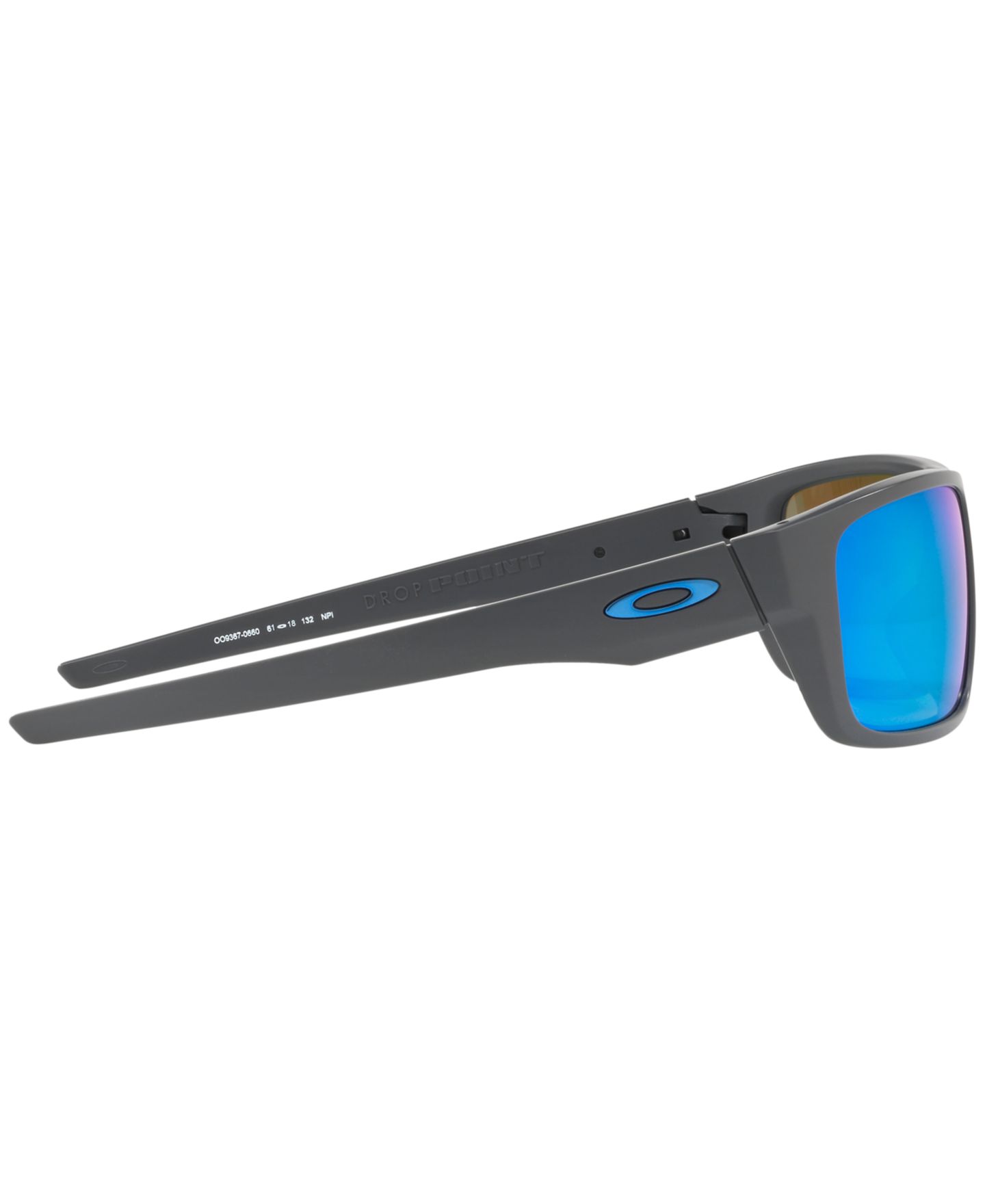 Мужские солнцезащитные очки Oakley Polarized Drop Point Prizm Polarized, OO9367 60, цвет: Серый / Синий — фото 4