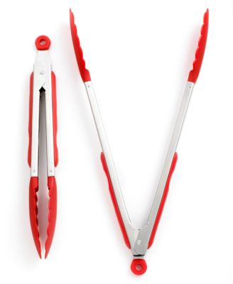 Martha Stewart Collection - Tongs, Set of 2 Red Nylon