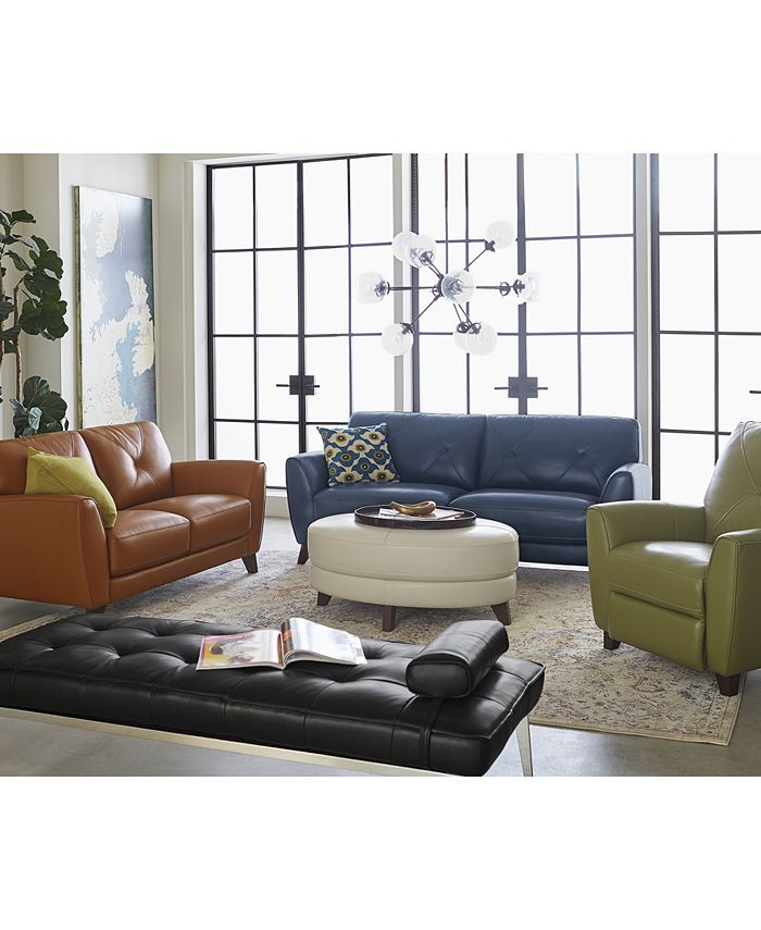 Furniture Myia Tufted Leather Daybed, Created for Macy's Macy's