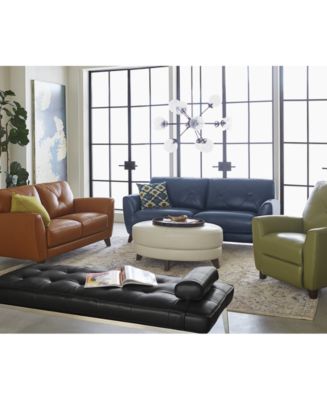 Furniture Myia Leather Sofa Collection, Created for Macy's ...