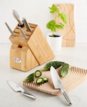 Ozeri Japanese Stainless Steel 6-Piece Knife Block Set with