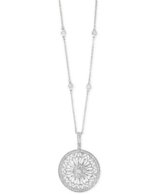 filigree diamond pendant