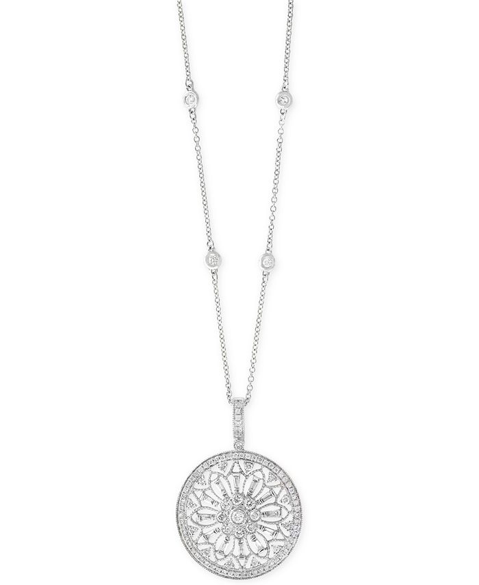 EFFY Collection - Diamond Filigree Pendant Necklace (1 ct. t.w.) in 14k Gold, White Gold or Rose Gold