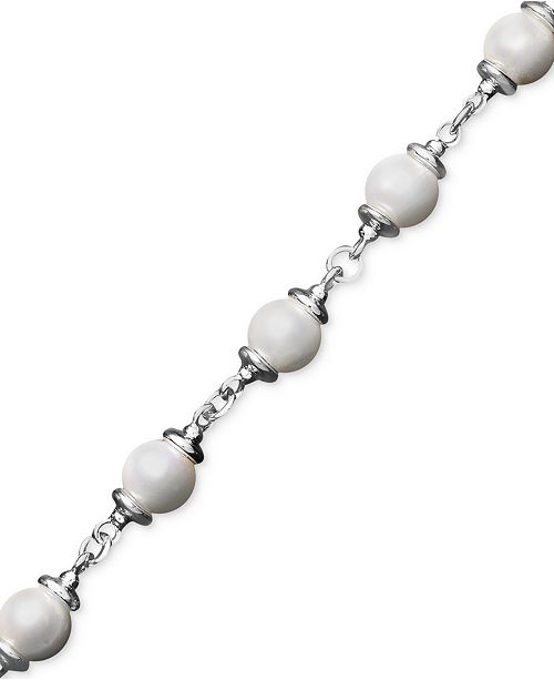 Macy's Pearl Bracelet, Sterling Silver Cultured Freshwater Pearl Toggle