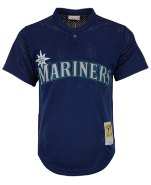 image of Mitchell & Ness Men-s Ken Griffey Jr. Seattle Mariners Authentic Mesh Batting Practice V-Neck Jersey