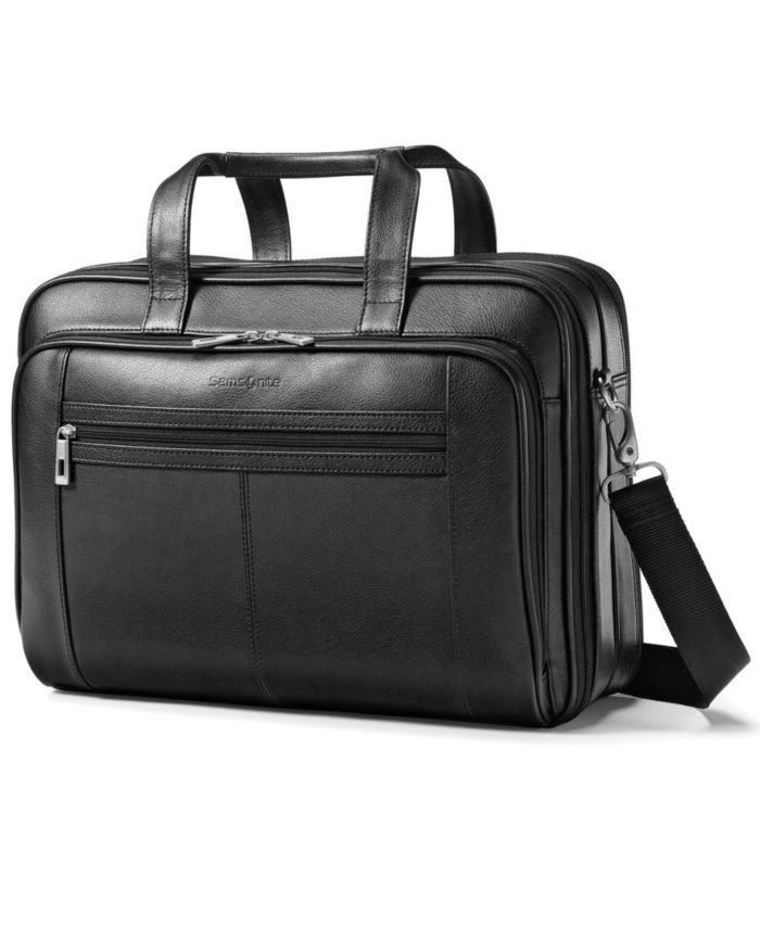 Samsonite Leather Checkpoint Friendly Laptop Briefcase & Reviews - Laptop Bags & Briefcases - Luggage - Macy's
