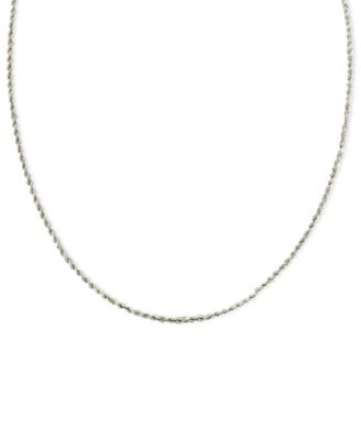 macy's white gold chain necklace