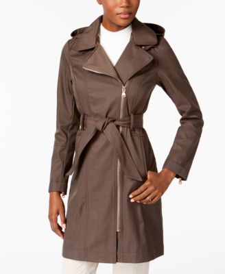 Vince Camuto Hooded Asymmetrical Raincoat Created for Macy s Macy s