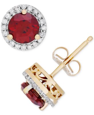 macys garnet earrings