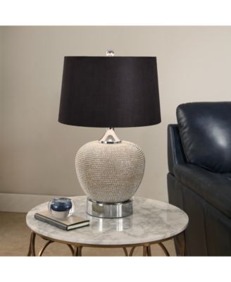 Rory Silver-Tone Beaded Table Lamp