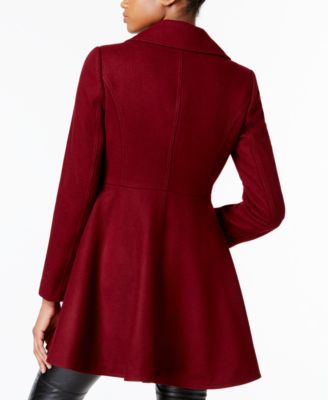 Petite Skirted Wool-Blend Peacoat 