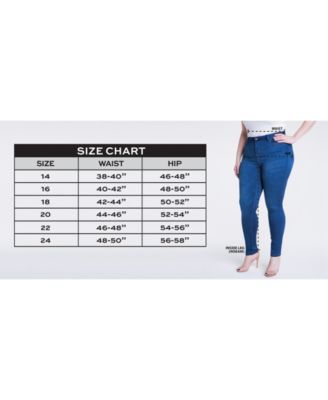 Plus Size Jeans Size Chart