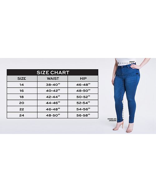 Celebrity Pink Trendy Plus Size The Slimmer Skinny Jeans - Jeans - Plus ...