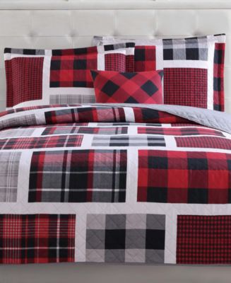 Laura Hart Kids Reversible Buffalo Plaid Quilt Sets - Kids