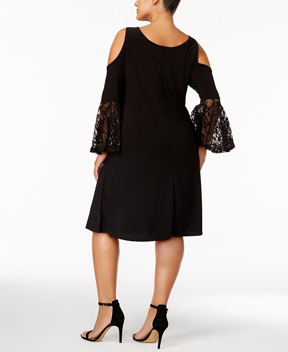 R & M Richards Plus Size Cold-Shoulder Dress & Reviews - Dresses - Women - Macy's