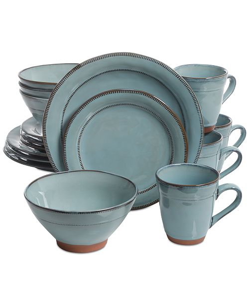 teal stoneware dinnerware sets