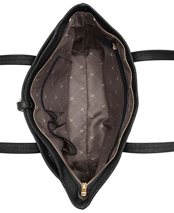 VINCE CAMUTO Leila Black Saffiano Leather Tote Bag