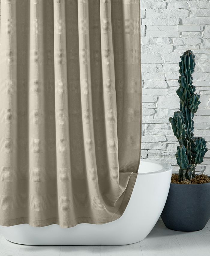 Waffle Weave Hotel Collection, Details about   Long Shower Curtain With 78 Inch Height Fabric 