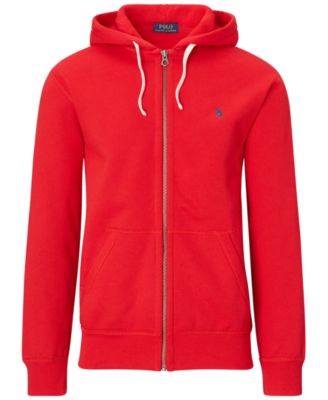 red hoodie zip up mens