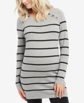 Motherhood Maternity - Maternity Striped Nursing Sweater