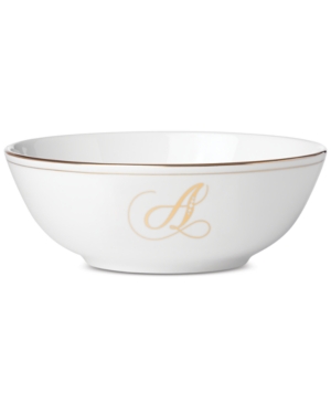 Lenox Federal Gold Monogram Place Setting Bowl Script Letters
